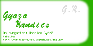 gyozo mandics business card